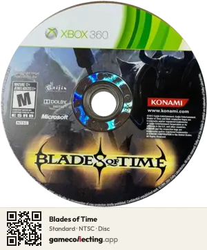 Blades of Time Xbox 360, NTSC disc