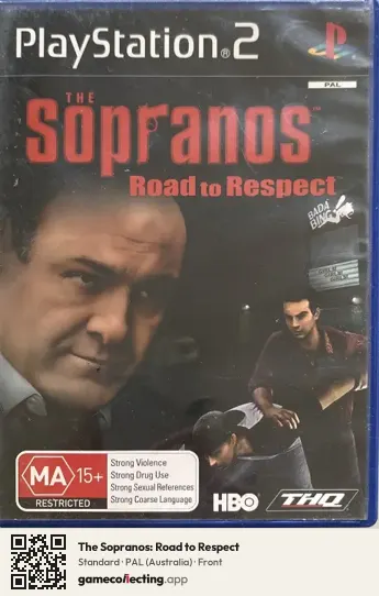 The Sopranos: Road to Respect PlayStation 2, Australia box front