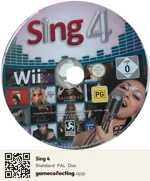 Sing 4 Nintendo Wii, PAL disc