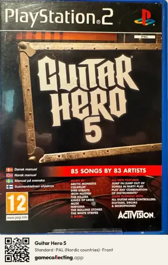 Guitar Hero 5 PlayStation 2, Nordic countries box front