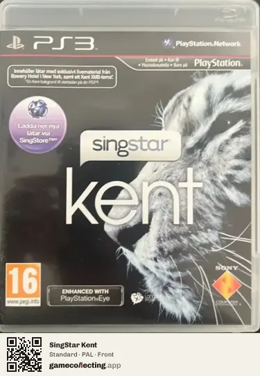 SingStar Kent PlayStation 3, PAL box front