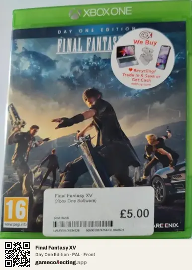 Final Fantasy XV Xbox One, PAL box front
