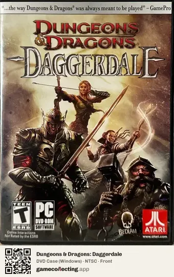 Dungeons & Dragons: Daggerdale Computer, NTSC box front