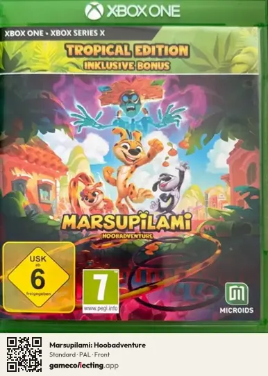 Marsupilami: Hoobadventure Xbox One, PAL box front