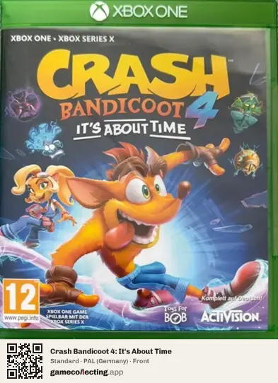 Crash Bandicoot 4: It's About Time Xbox One, Germany box front
