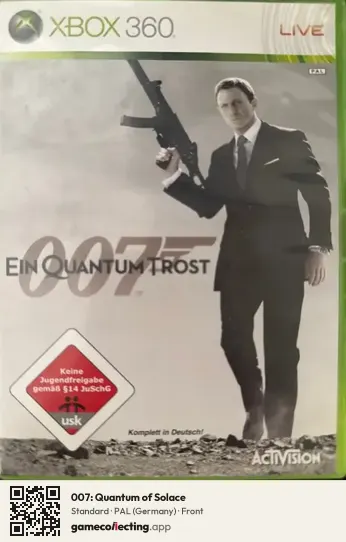 007: Quantum of Solace Xbox 360, Germany box front