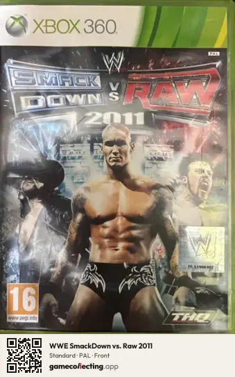 WWE SmackDown vs. Raw 2011 Xbox 360, PAL box front