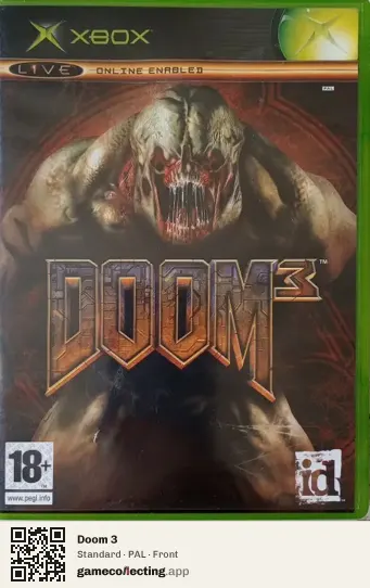 Doom 3 Xbox, PAL box front