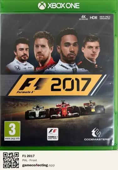 F1 2017 Xbox One, PAL box front