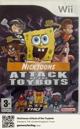 Nicktoons: Attack of the Toybots Nintendo Wii, United Kingdom box front