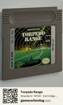 Torpedo Range Game Boy, NTSC cartridge label