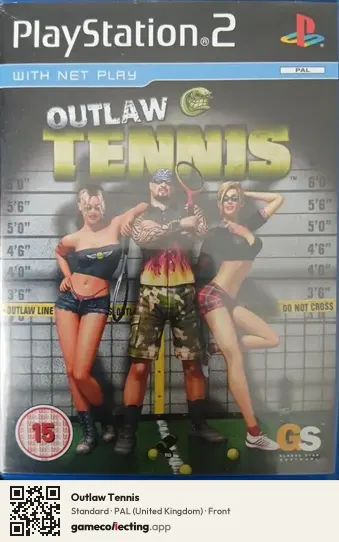 Outlaw Tennis PlayStation 2, United Kingdom box front
