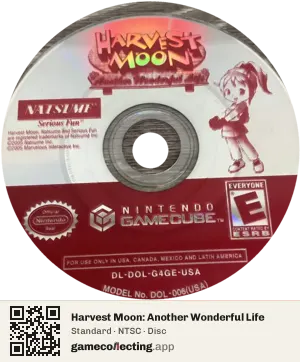 Harvest Moon: Another Wonderful Life Nintendo GameCube, NTSC disc