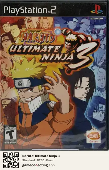 Naruto: Ultimate Ninja 3 PlayStation 2, NTSC box front