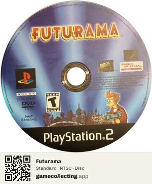 Futurama PlayStation 2, NTSC disc