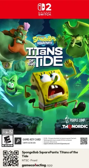 SpongeBob SquarePants: Titans of the Tide Nintendo Switch 2, NTSC box front