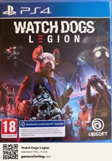 Watch Dogs: Legion PlayStation 4, PAL box front