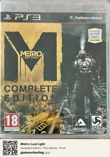 Metro: Last Light PlayStation 3, Spain box front