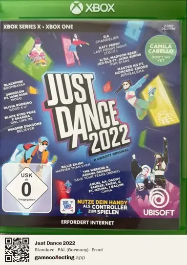 Just Dance 2022 Xbox Series X, Germany box front