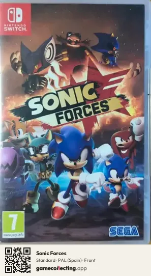 Sonic Forces Nintendo Switch, Spain box front