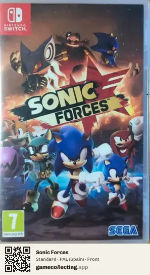Sonic Forces Nintendo Switch, Spain box front