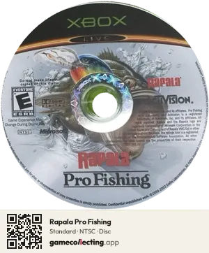 Rapala Pro Fishing Xbox, NTSC disc