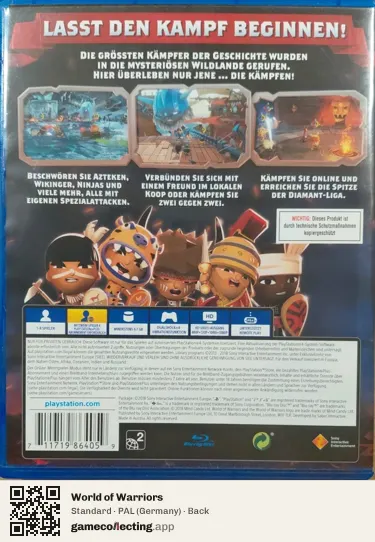 World of Warriors PlayStation 4, Germany box back
