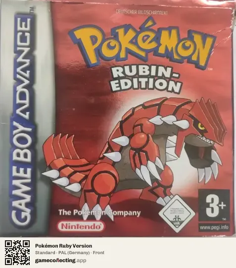 Pokémon Ruby Version Game Boy Advance, Germany box front
