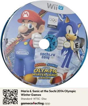 Mario & Sonic at the Sochi 2014 Olympic Winter Games Nintendo Wii U, NTSC disc