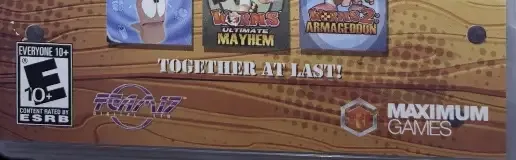 Worms Collection, the ESRB box on its front