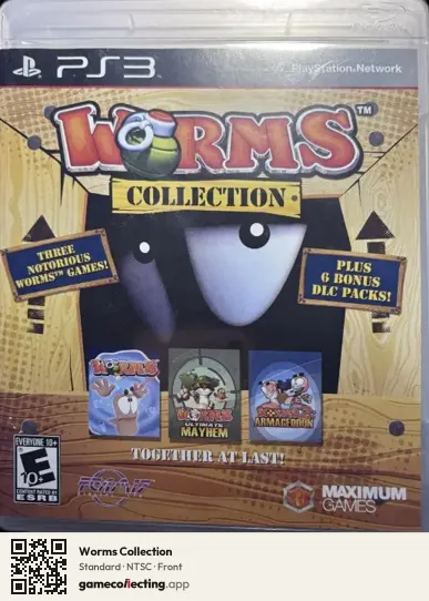 Worms Collection PlayStation 3, NTSC box front