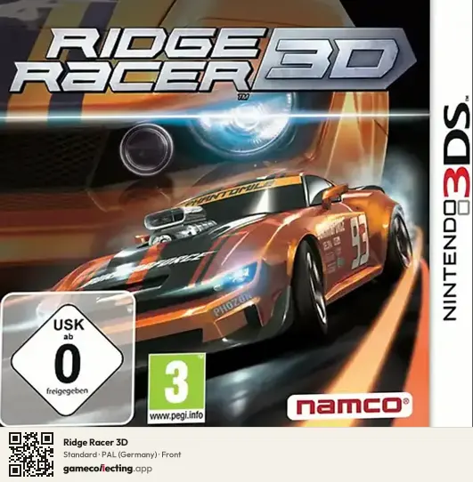 Ridge Racer 3D Nintendo 3DS, Germany box front