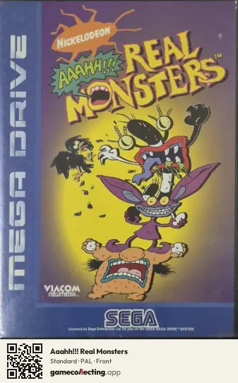 Aaahh!!! Real Monsters Sega Mega Drive / Genesis, PAL box front