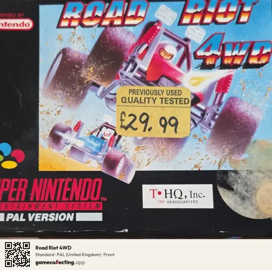 Road Riot 4WD Super Nintendo Entertainment System, United Kingdom box front