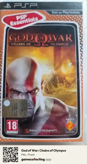 God of War: Chains of Olympus PlayStation Portable, PAL box front