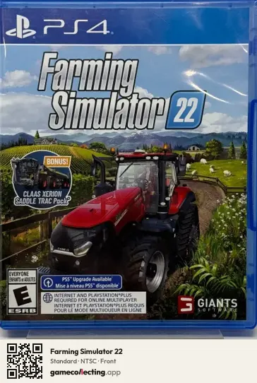 Farming Simulator 22 PlayStation 4, NTSC box front