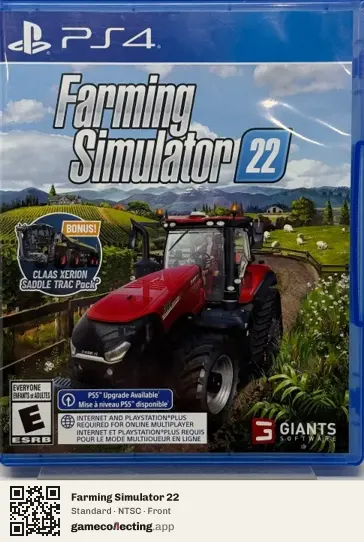 Farming Simulator 22 PlayStation 4, NTSC box front