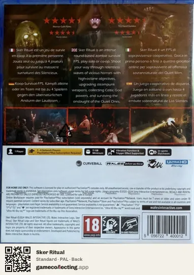 Sker Ritual PlayStation 5, PAL box back