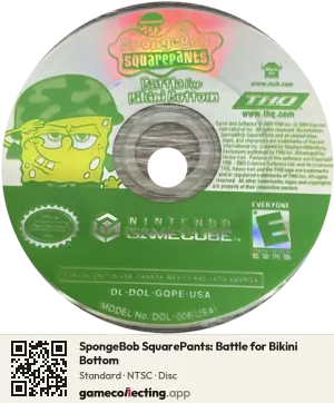 SpongeBob SquarePants: Battle for Bikini Bottom Nintendo GameCube, NTSC disc