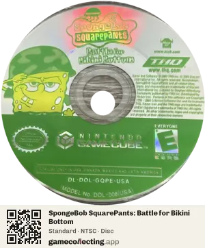 SpongeBob SquarePants: Battle for Bikini Bottom Nintendo GameCube, NTSC disc