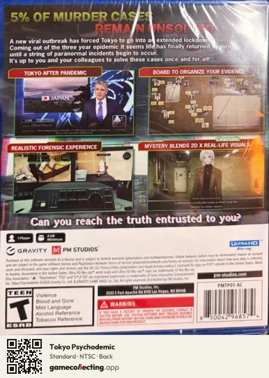 Tokyo Psychodemic PlayStation 5, NTSC box back