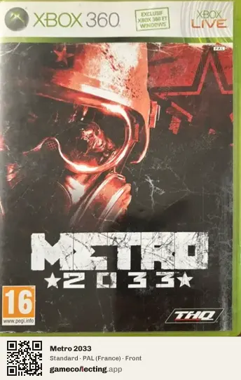 Metro 2033 Xbox 360, France box front