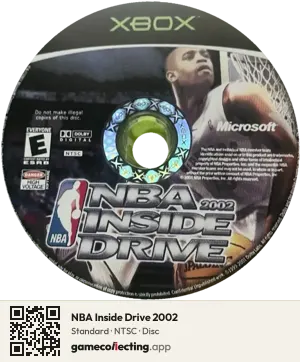 NBA Inside Drive 2002 Xbox, NTSC disc