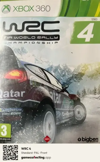 WRC 4 Xbox 360, PAL box front