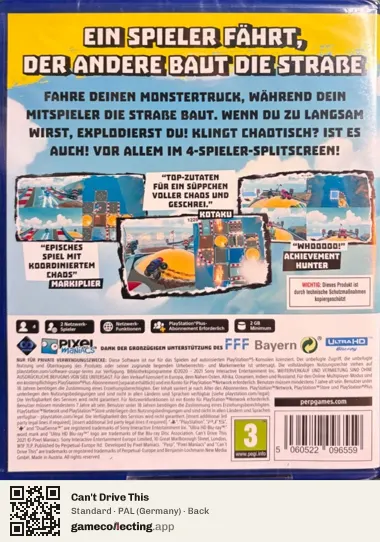 Can't Drive This PlayStation 5, Germany box back