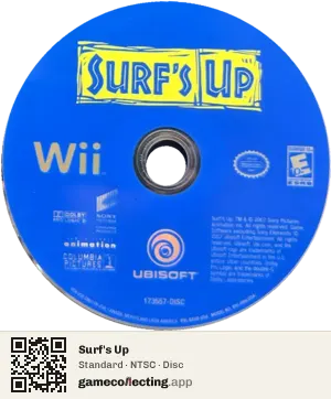 Surf's Up Nintendo Wii, NTSC disc