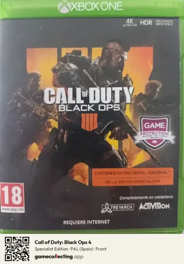Call of Duty: Black Ops 4 Xbox One, Spain box front