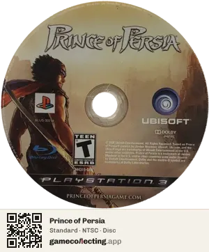 Prince of Persia PlayStation 3, NTSC disc