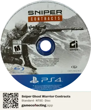 Sniper Ghost Warrior Contracts PlayStation 4, NTSC disc