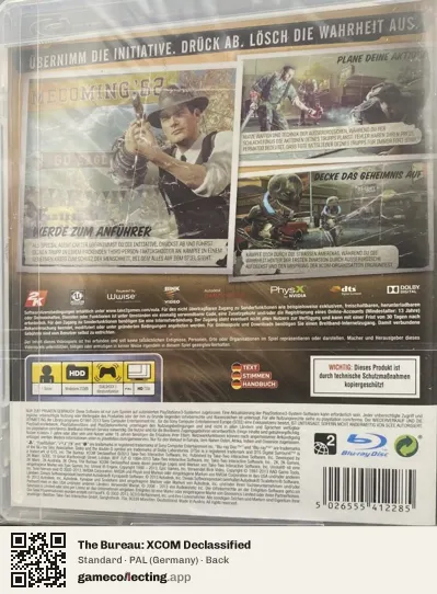 The Bureau: XCOM Declassified PlayStation 3, Germany box back